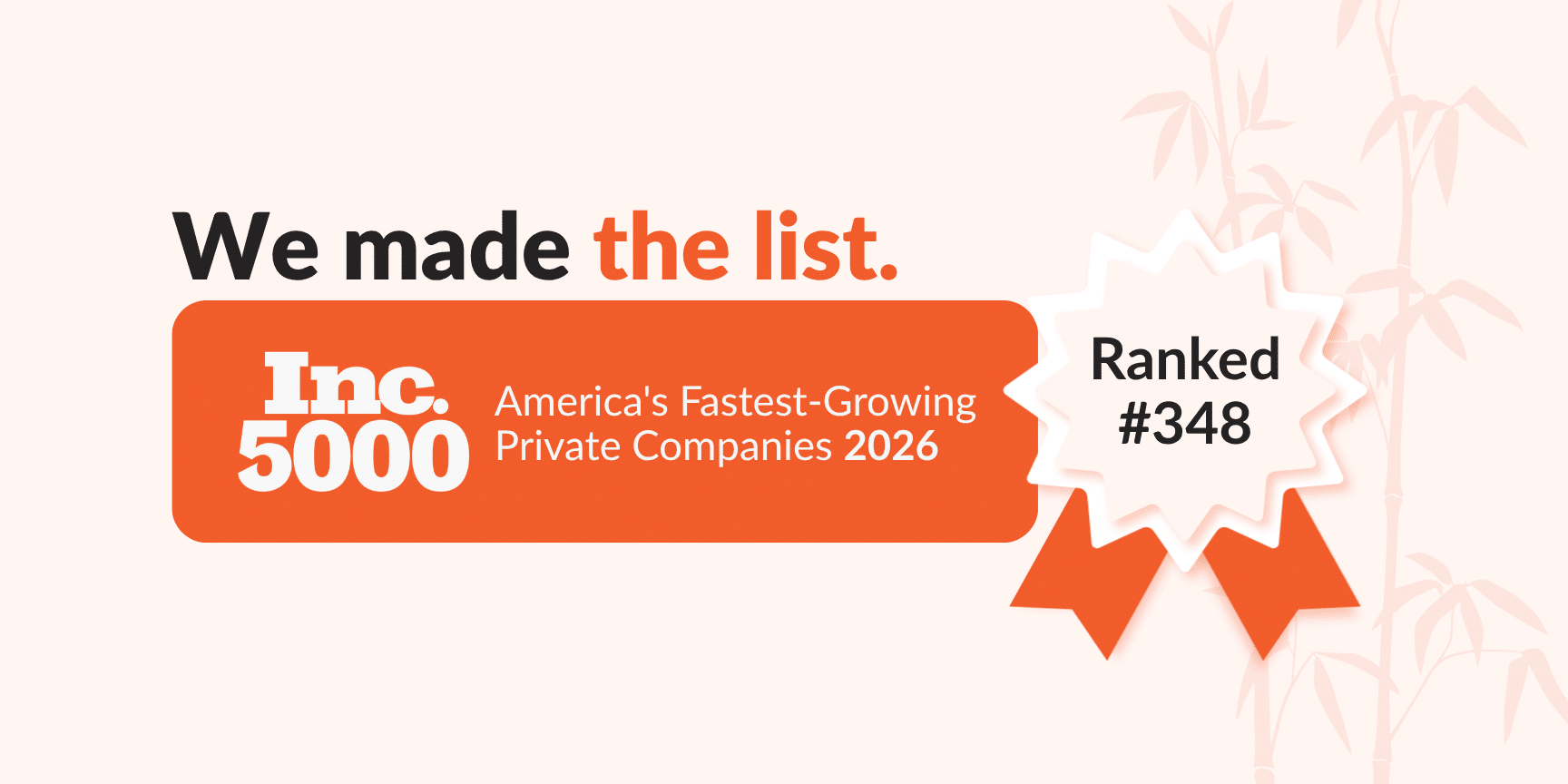 Bamboo Insurance makes the Inc 5000 list for 2026.